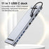 11 in 1 USB C Docking Station 1* USB 3.0 3*USB2.0 USB C Hub Triple Display Multiport Adapter for Dell/Surface/HP/Lenovo Laptops - Evallys.com