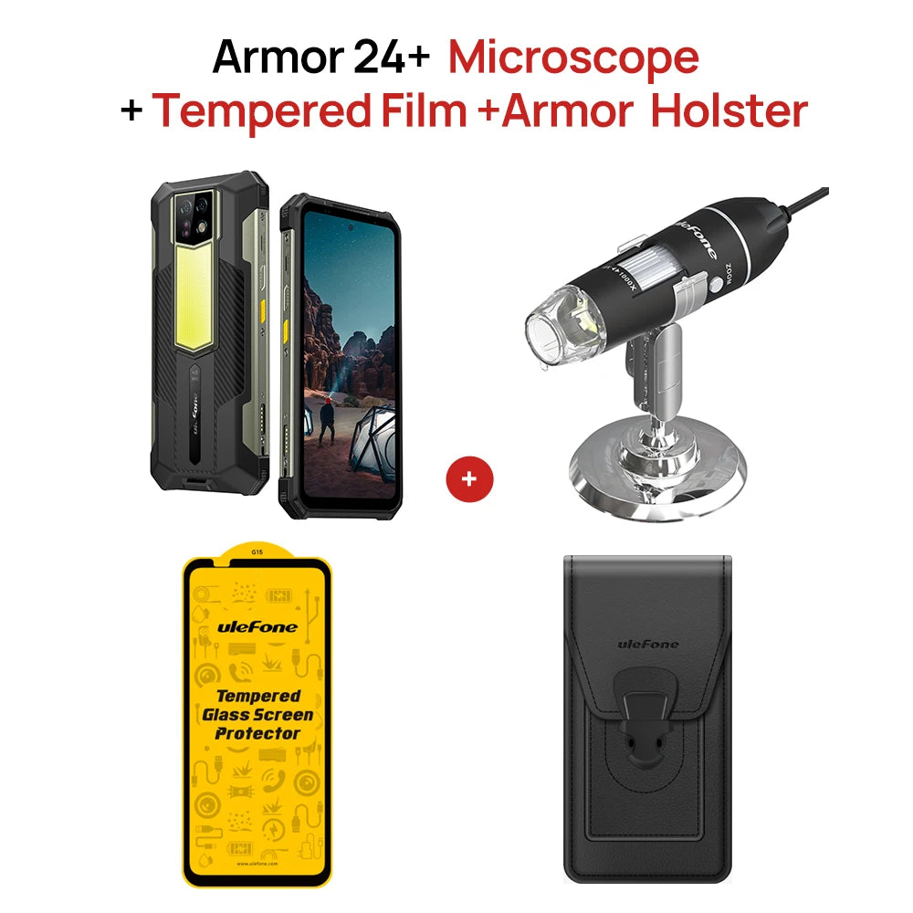 Armor 24 Rugged Phone 22000Mah up to 24GB+ 256GB 6.78"120Hz Smartphone 64MP+64MP NFC Phone LED Light Global Version - Evallys.com # #