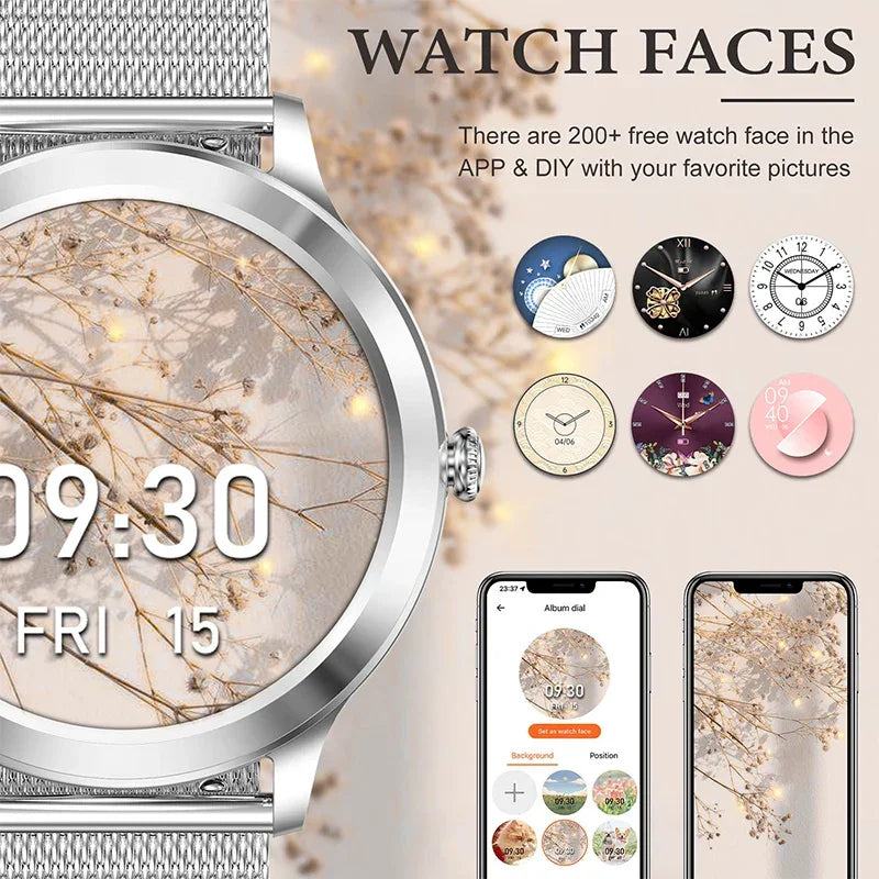 Smart Watch For women - Advanced Fitness Tracker with Wireless Call, Music Time Display, Step Counting, Calories Burned - Evallys.com