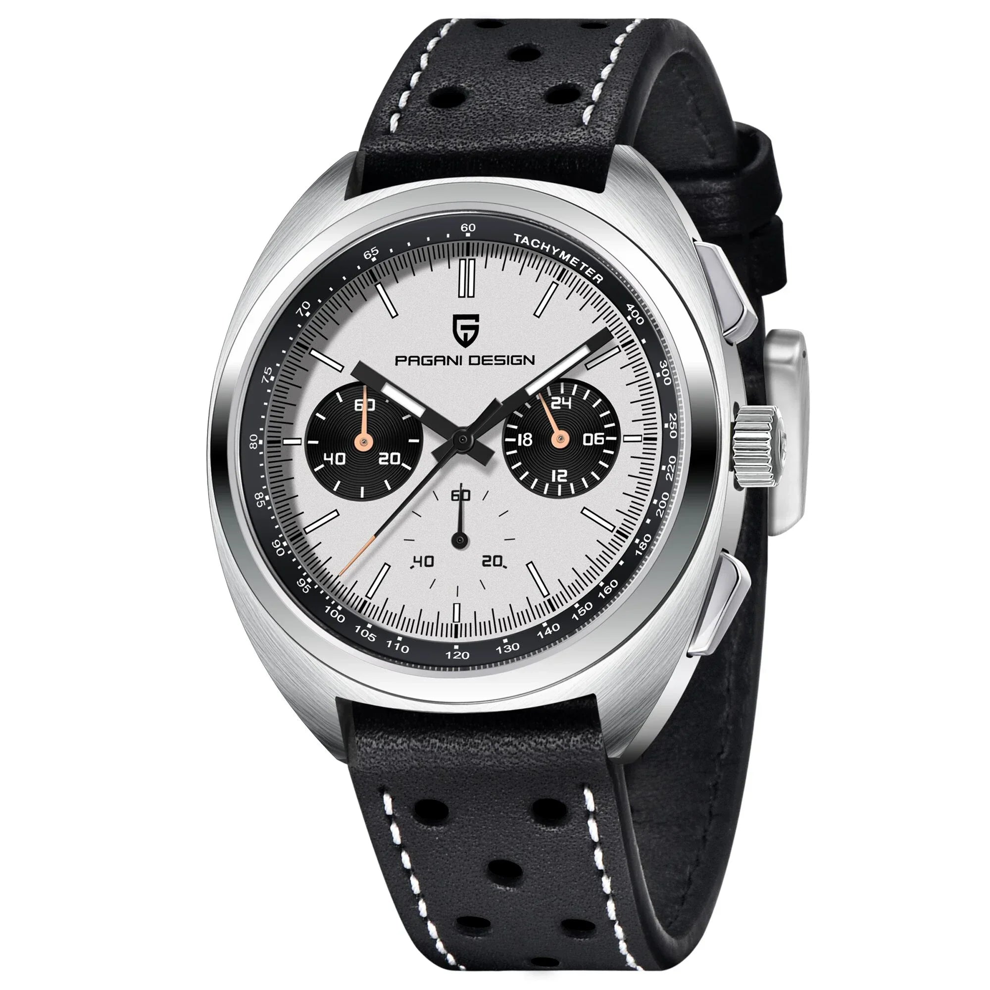 PAGANI DESIGN 2024 New Panda Dial Men Watches Luxury Quartz Watch For Men Japan VK63 Sport Chronograph Sapphire glass Wristwatch - Evallys.com
