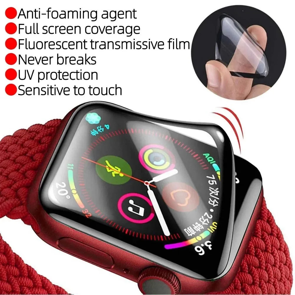 3D Film Screen Protector For Apple Watch ultra 49mm Serie 7/8 41mm 45mm 42/38mm (Not Tempered Glass) iwatch 6 5 4 3 Se 40mm 44mm - Evallys.com