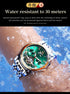 OLEVS Men's Watches Automatic Mechanical Business Wristwatch Waterproof Stainless Steel Strap Watch for Man Skeleton Calendar - Evallys.com
