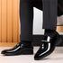 Men’s Formal Dress Loafers – Patent Leather Slip-On Business Shoes - Evallys.com