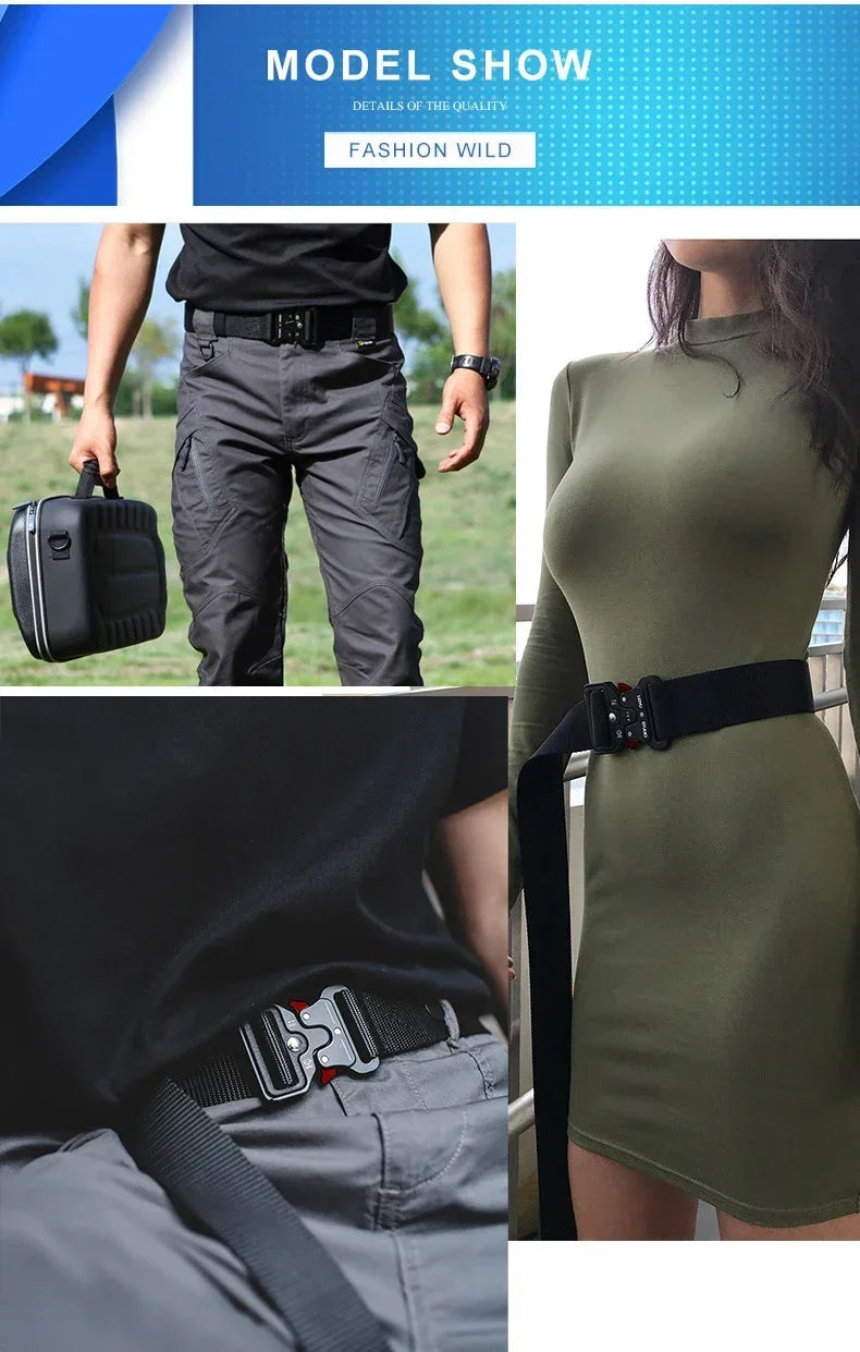 2pcs Versatile Men's Tactical Belts - Durable, Adjustable Design - for Outdoor Hunting & Sports Enthusiasts - Evallys.com