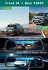 10" Dash Cam 4K 3840*2160P Car Dvr Carplay Android Auto GPS 5G WIFI AUX Stream RearView Mirror Dashcam Camera Drive Recorder FM - Evallys.com