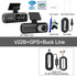 UHD 4K Dash Cam Dual Lens Driving Recorder Car DVR 1080P Rear Lens Camera Built-In WiFi GPS 24-Hour Parking Monitoring Black Box - Evallys.com