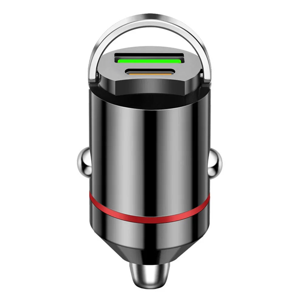 200W Mini Dual Ports USB Car Charger Lighter Fast Charging Car Phone Charger Adapter for iPhone 13 12 Xiaomi Huawei Samsung - Evallys.com