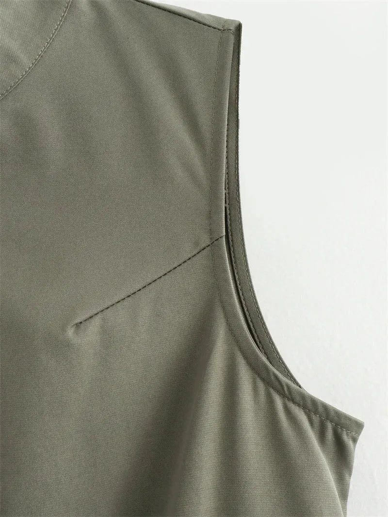 TRAF Sleeveless Bodycon Midi Dress – Elegant Summer Party Dress - Evallys.com