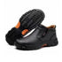 Mens Work Boots Composite Toe Safety Footwear Metatarsal Guard Puncture-Proof Construction Work Shoes Anti-Slip Rubber Outsole - Evallys.com