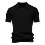 AIOPESON Men's Summer Breathable Polo Shirt Short Sleeve Solid Color Casual Polo Shirts for Men Lightweight Stretch Polo ﻿ - Evallys.com