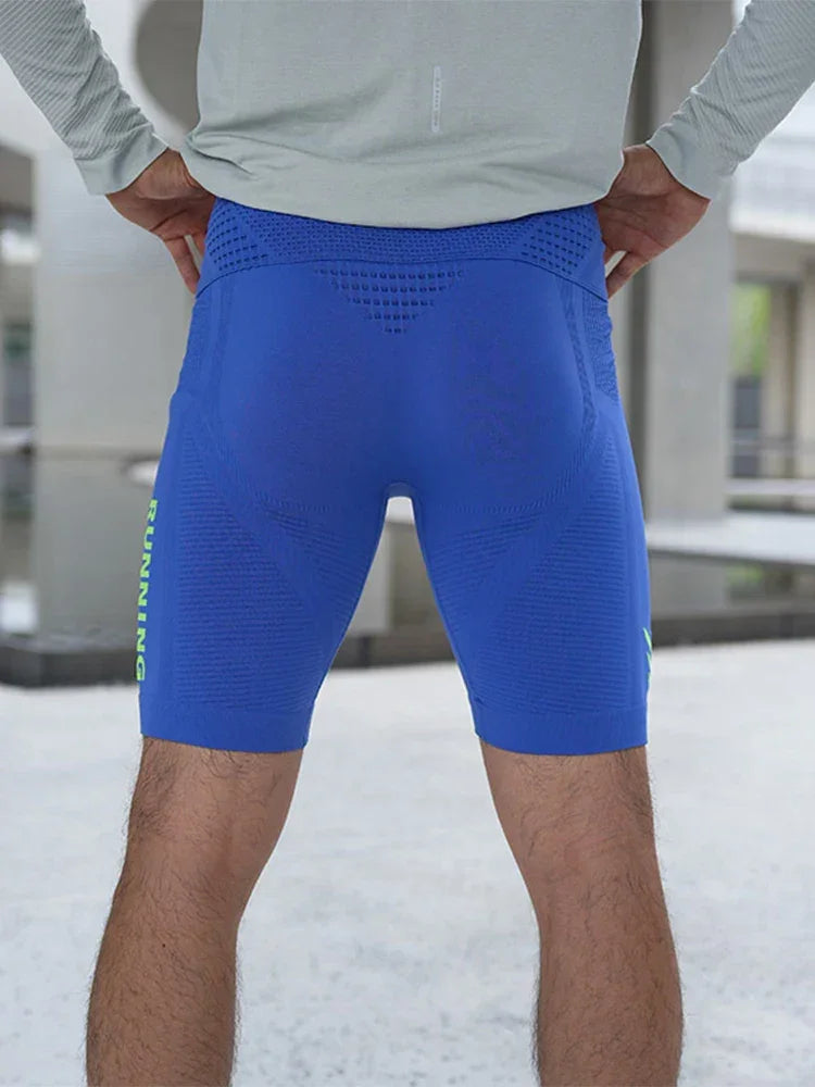 Sports Running Jogging Shorts Mens Cycling Breathable Elastic Slim Fit Shorts Summer Fashion Letter Print Men's Quick-dry Shorts - Evallys.com