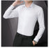 New Plus Size Men Solid Color Business Shirt Fashion Classic Basic Casual Slim White Long Sleeve Shirt Brand Clothes - Evallys.com
