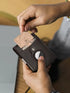 RFID Cowhide Leather Small Wallets AirTag high quality Man's Card Holders Short Wallets Money Clips Women - Evallys.com