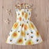 Children Girl Dress Summer Elegant Sling Princess Dresses Flower Print Kids Beach Sundress Casual Cotton Baby Girl Clothing - Evallys.com