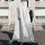 Vintage Cotton Linen Shirt Dress Women’s Autumn Long Maxi Robe - Evallys.com