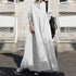 Vintage Cotton Linen Shirt Dress Women’s Autumn Long Maxi Robe - Evallys.com
