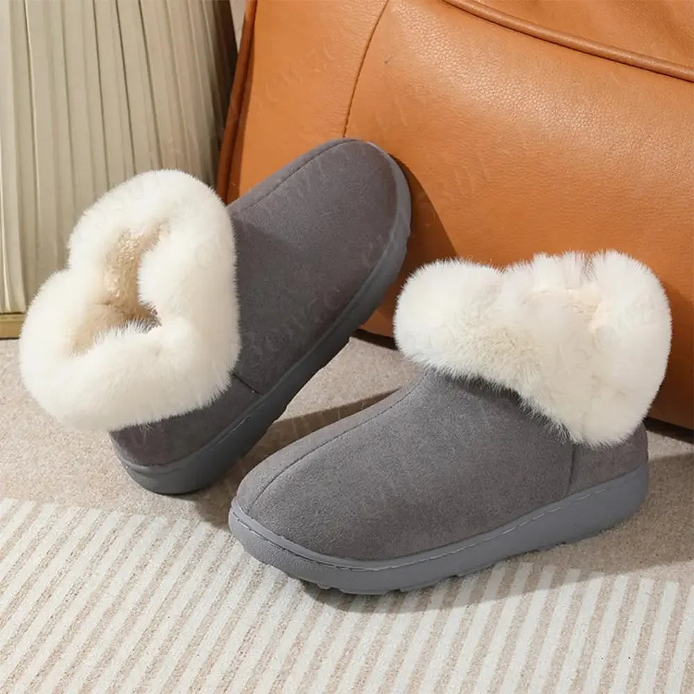 2024 New Women Snow Boots Casual Plush Warm Classic Thickened Cotton Shoes Classic Winter Thick-soled Women's Ankle Boots - Evallys.com