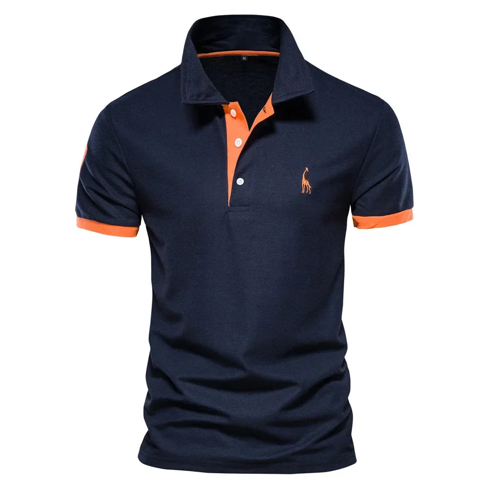 AIOPESON Embroidery 35% Cotton Polo Shirts for Men Casual Solid Color Slim Fit Mens Polos New Summer Fashion Brand Men Clothing - Evallys.com