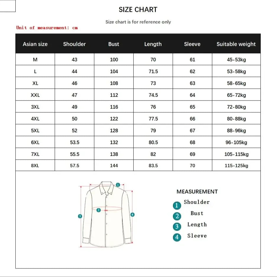 New Plus Size Men Solid Color Business Shirt Fashion Classic Basic Casual Slim White Long Sleeve Shirt Brand Clothes - Evallys.com