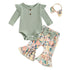 Adorable Baby Girls Winter Outfits Cozy Knit Sweater and Fleece Lined Leggings Set with Matching Bow Headband 3 Piece Clothing - Evallys.com