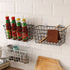 Punch-free Kitchen Cabinet Door Storage Box Iron Rack Wall-mounted Cabinet Plastic Wrap Rack Bathroom Refrigerator Rack