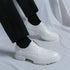 Mens Oxford White Leather Shoes Whole Luxury Formal Business Wedding Dress Shoes for men Thick bottom Casual Original Moccasins - Evallys.com