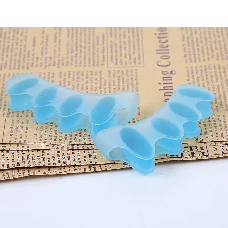 1 Pair Silicone Toe Separator, Bunion Corrector,Hammer Toe Corrector, Soft Silicone Material for Toe Separation Foot Care Tool - Evallys.com