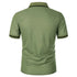 New Men's Short Sleeve Polo Shirts Solid Color Casual T-shirt Summer Trendy Breathable Loose Basic Splice Top Pockets Men Shirts - Evallys.com