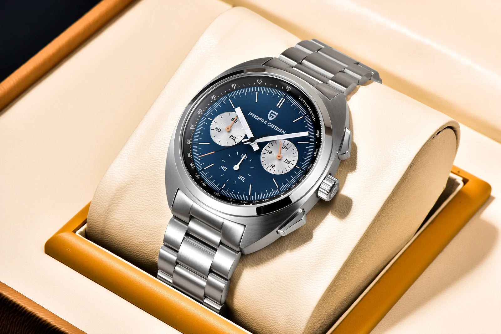 PAGANI DESIGN 2024 New Panda Dial Men Watches Luxury Quartz Watch For Men Japan VK63 Sport Chronograph Sapphire glass Wristwatch - Evallys.com
