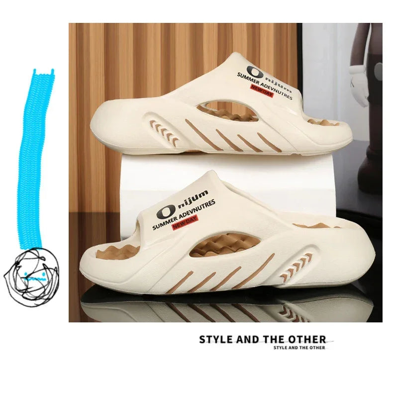 2024 Men’s Massage Slippers – Comfortable EVA Slides for Indoor & Outdoor - Evallys.com