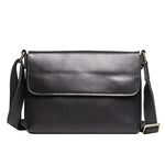 Crazy Horse Leather Men's Shoulder Bag Genuine Leather Small Bag Crossbody Cowhide Bag for Man High Quality Men Satchel Bags - Evallys.com