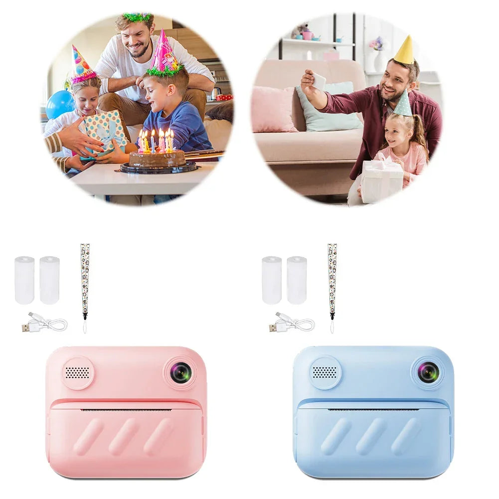 1080P Instant Print Camera Type-C Charging Instant Photo Printing Camera Portable Digital Camera for Girls Boys Birthday Gifts - Evallys.com