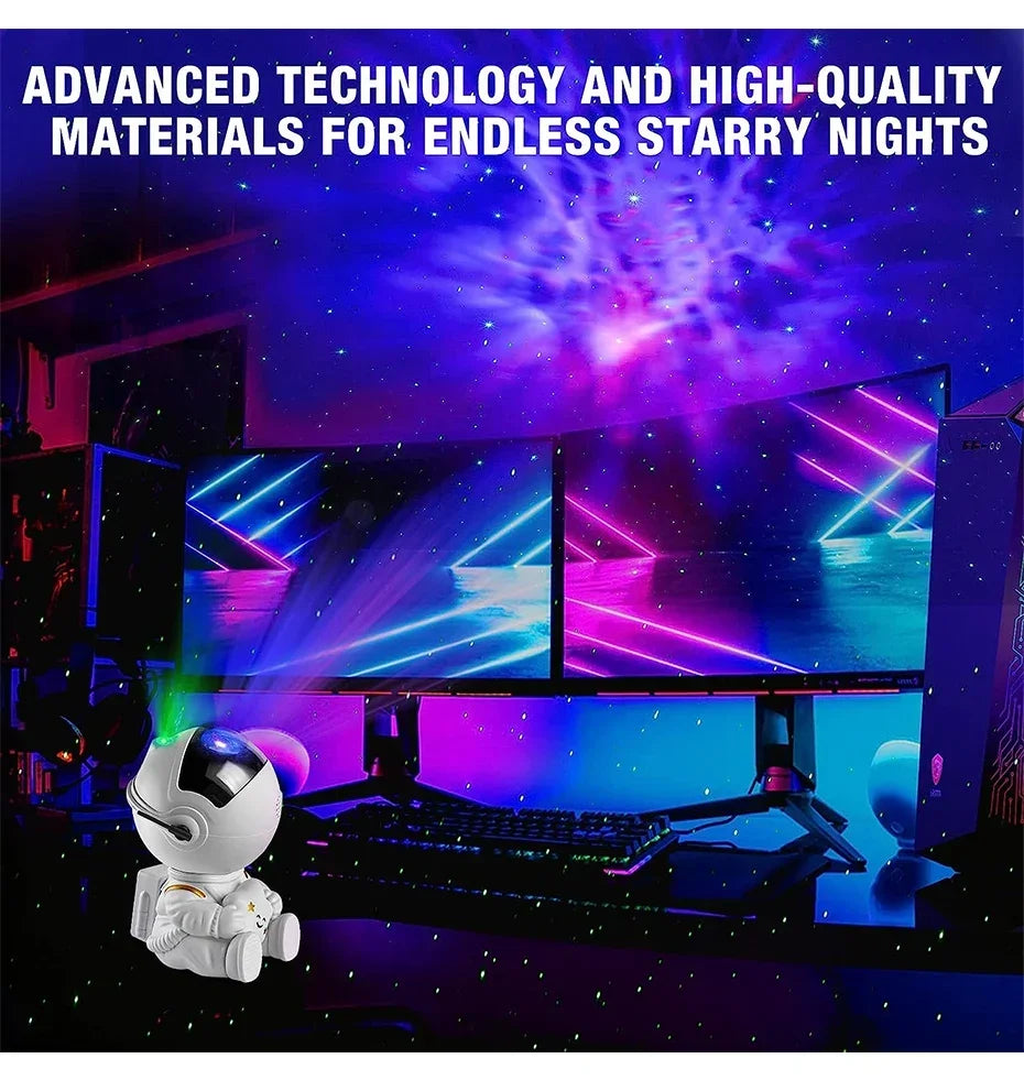 Star Projector Galaxy Night Light Astronaut Space Projector Starry Nebula Ceiling LED Lamp for Bedroom Home Decorative kids gift - Evallys.com