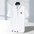 Men's Business Casual Short Sleeved Embroidered Solid Color Polo Shirt Fashionable Breathable Comfortable Summer Versatile Top - Evallys.com