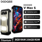 World Premiere DOOGEE V Max S 5G Rugged Phone Dual Camping Lights 22000mAh Battery 24GB(8+16) 256GB 108MP AI Camera Smartphone - Evallys.com