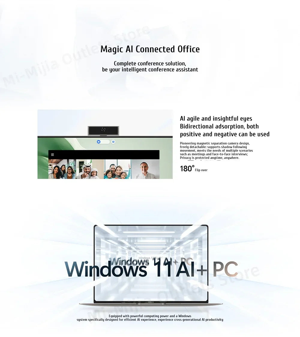 Honor MagicBook Art 14 Snapdragon Edition 1kg Ultra Thin Laptop X Elite 32G 1T 3.1K Eye Screen Notebook - Evallys.com