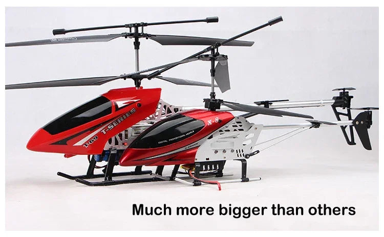 Rc Helicopter With Remote Control Extra Durable Big Plane Toy For Kids Drone Model Outdoor 3.5CH 80cm Aircraft Large Helicoptero - Evallys.com