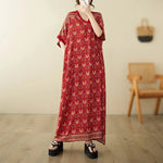 Bohemian Summer Maxi Dress – Vintage Loose Beach Streetwear - Evallys.com