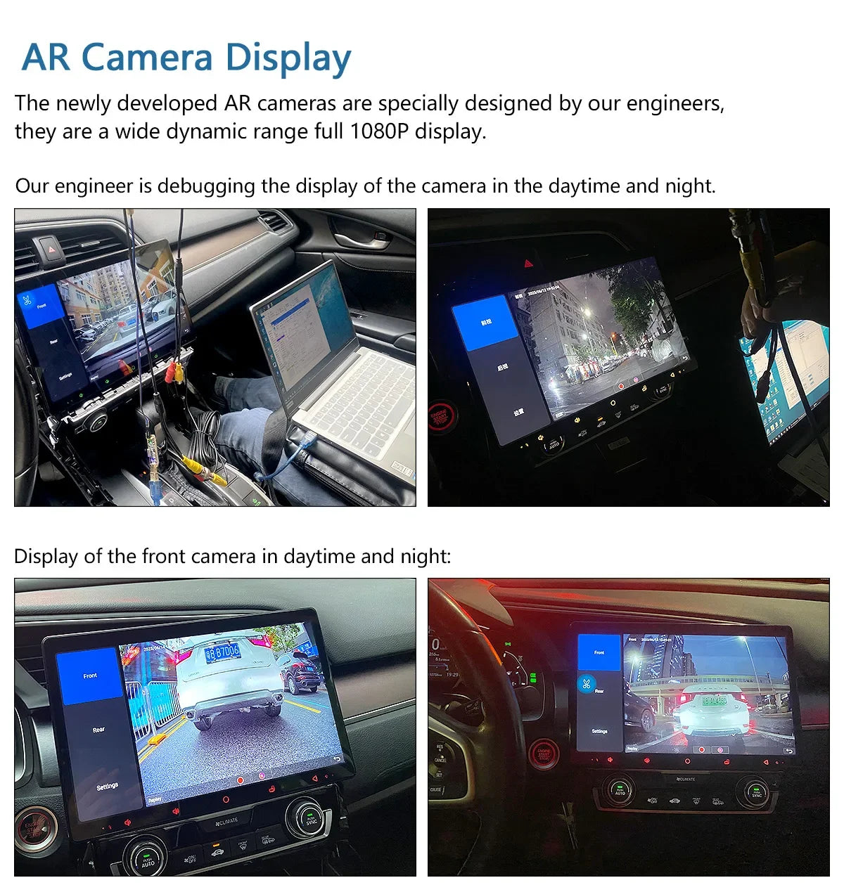 JOYING Newest AR front Camera Or Rear Camera Reversing Backup View Camera Parking Assist Wide Dynamic Range Full 1080P Display - Evallys.com