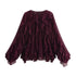 MUJER Ruffle Blouse – Semi Sheer Chiffon Fairy Shirt for Women 2025 - Evallys.com