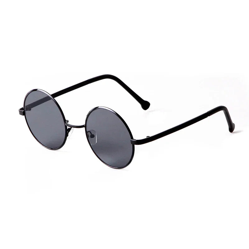 Steampunk Small Round Sunglasses Men 2022 Brand Vintage Metal Mirror Film Women Sun Glasses Cool Circle Shade Eyewear Male UV400 - Evallys.com