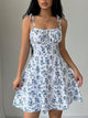 Women’s Summer Floral Spaghetti Strap Mini Dress – Beach Sundress 2025 - Evallys.com