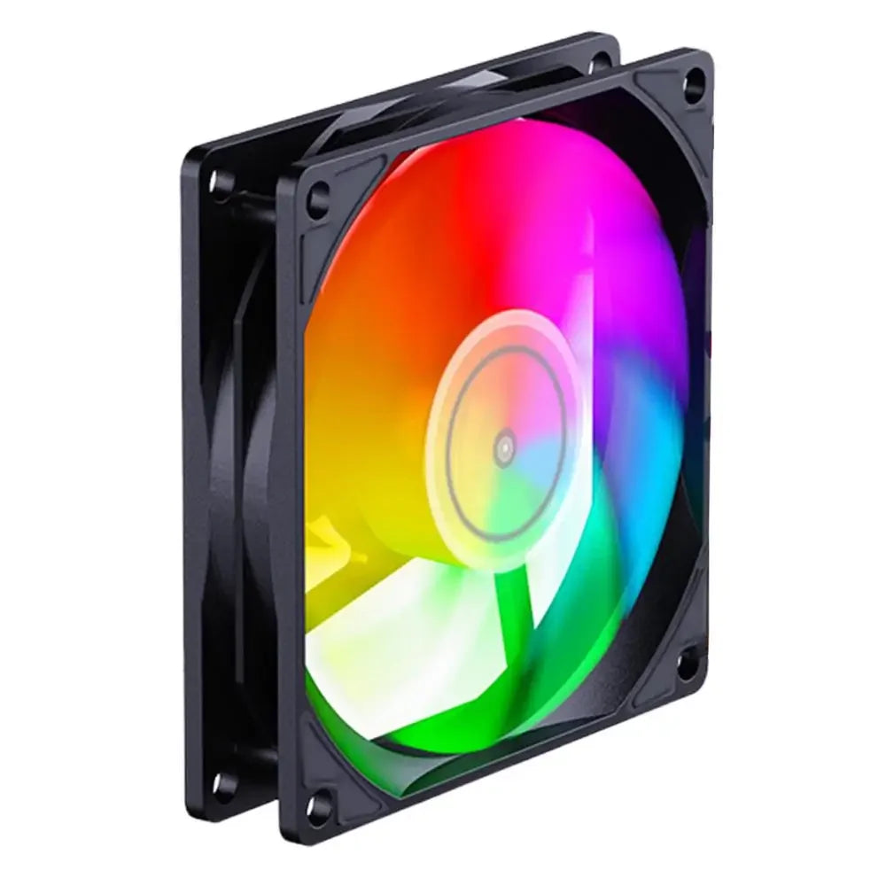 DC12V PC Cooling Fan RGB 9 Leaves Design Computer Case Fan 5v3 pin 4pin Computer Case Air Cooling Argb Technology Efficient Heat - Evallys.com