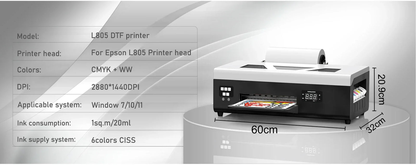 A3 XP600 DTF Printer A4 L805 DTF Printer T shirt Printing Machine Impresora dtf Directly to Film Printer A3 A4 UV DTF Printer - Evallys.com