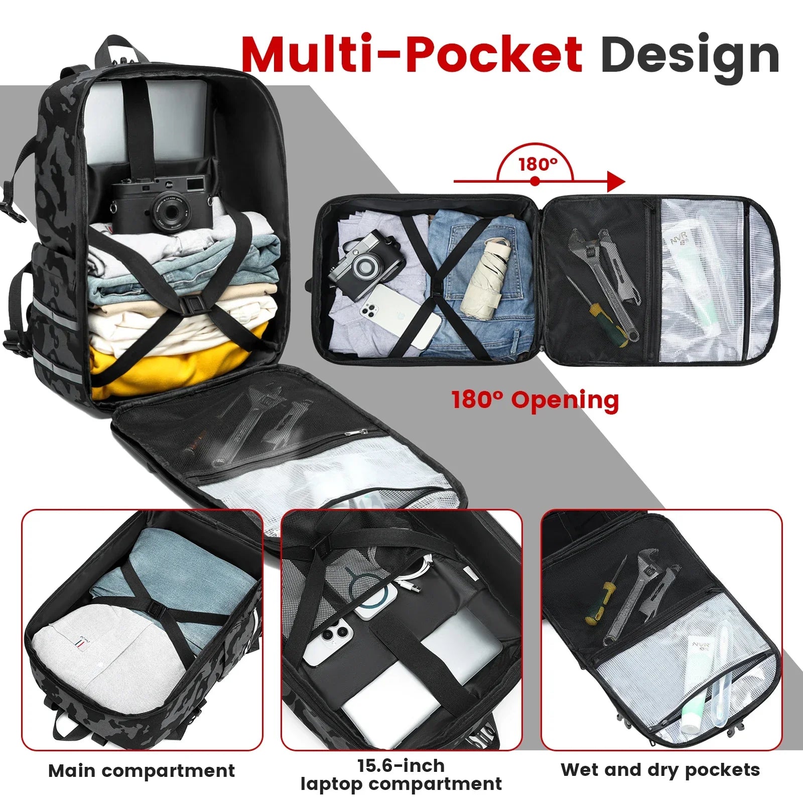 Motorcycle Helmet Backpack – Waterproof Travel & Commuter Bag - Evallys.com