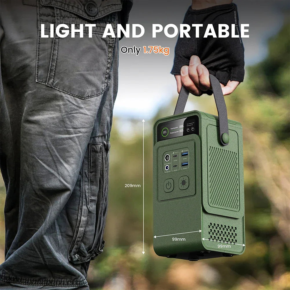 200W Portable Power Bank – 192Wh LiFePO4 Solar Generator for Camping
