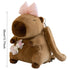 Cute Capybara Plush Backpack Funny Kawaii Doll Fur Bag Cartoon Capybara Shoulder Bag Soft Girl Small Backpack for Girls Children - Evallys.com