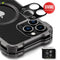 Carbon Fiber Lens Protection Phone Case for iPhone 14 Plus 12 13 Pro Max Mini Compatible with MagSafe Metal Bumpers Cover - Evallys.com