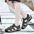 Men’s Genuine Leather Summer Sandals – Casual Outdoor Beach Shoes - Evallys.com