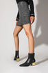 Booties for Women Wide Calf Gold Chunky Heel Elegant Dress Boots - Evallys.com